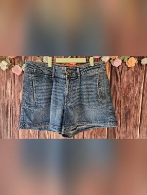 M Jeans Maurices High Rise Pleat Jean Shorts Plus Size 22W